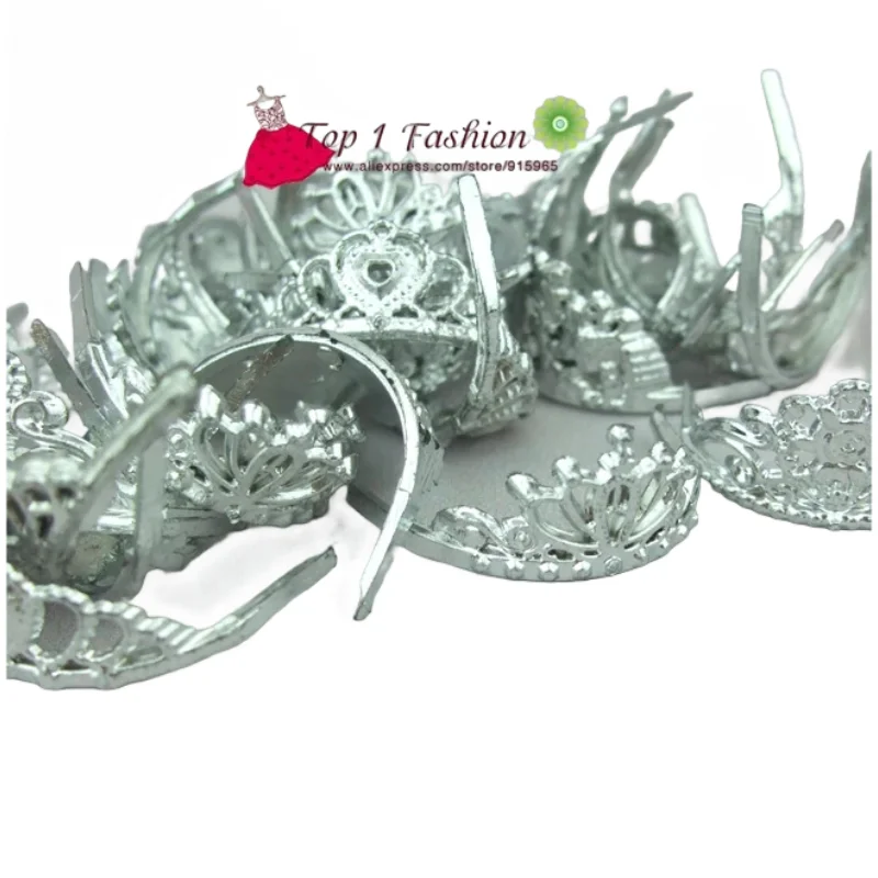 10 unids/set accesorio de decoración de corona Chapado en plata para muñeca Barbi