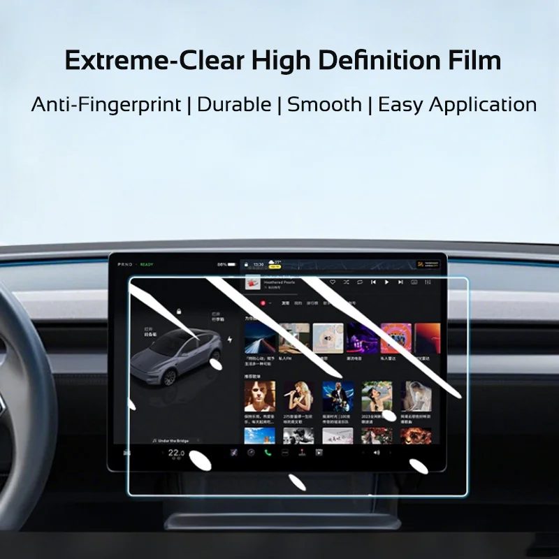 테슬라 모델 3 하이랜드 2024-2026 Y 주니퍼 HD 강화유리 필름 스크린 보호필름 내비게이션 보호 커버 액세서리