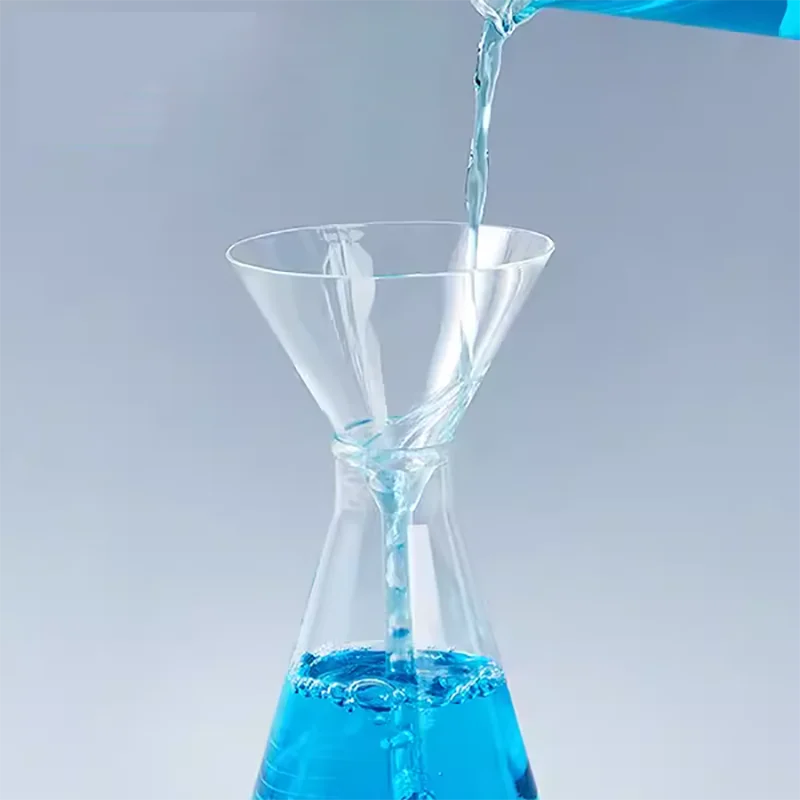30/40/50/60/75/90/100/120mm Transparent Glass Triangle Funnel Lab Glassware Laboraotry Chemistry Educational Stationery
