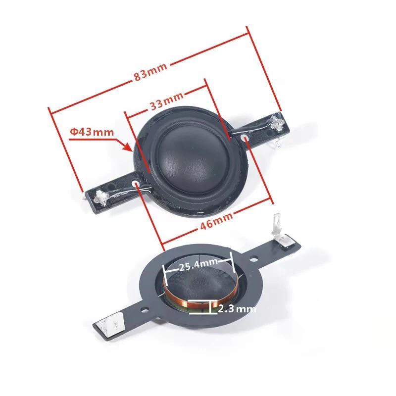AUIN 2 pcs/lot 83 mm Tweeter Speakers 6 ohm 30W Film Treble Head Loundspeaker DIY Bluetooth Bookshelf Speaker
