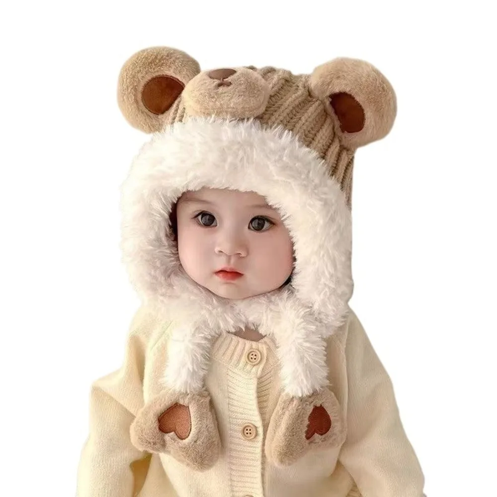 Warm Winter Knitted Hooded Hat for Kids