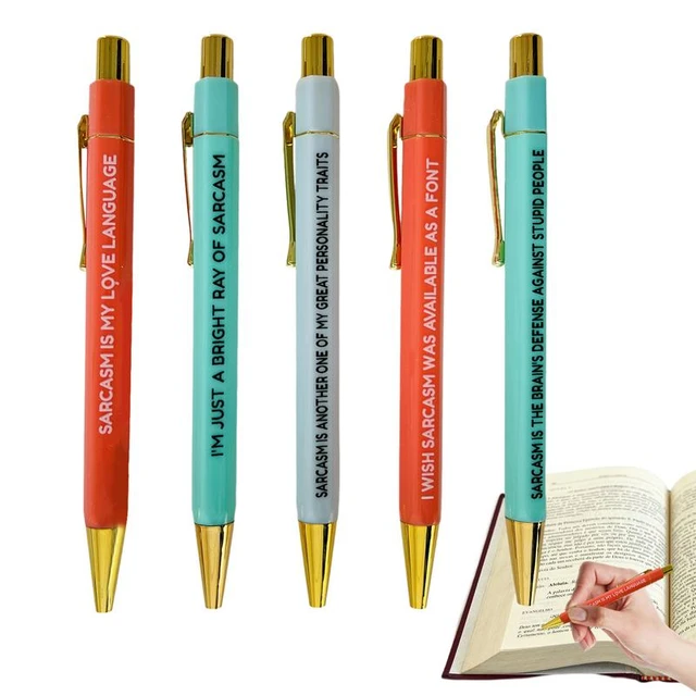 Sarcasm Pens 5PCS Engraved Pens For Sarcastic Souls Sarcastic Pens