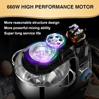 Mixer, 9.5 Qt , 6-Speed Tilt-Head Food Dough Mixer, Electric Kitchen Mixer with Dough Hook, Flat Beater & Wire Whisk, 2