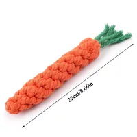 1Pcs Carrot Dog Bite Rope Pet Dog Toys Safe Durable Braided Bite Dog Chew Toys Resistant Puppy Molar Cleaning Teeth Cotton Rope 5