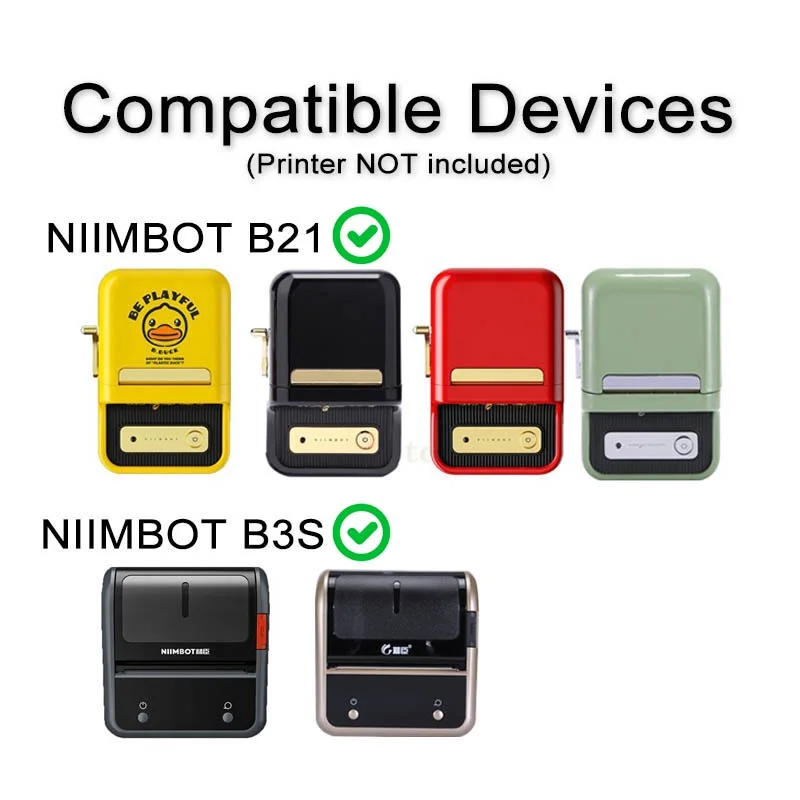 Niimbot 화이트 라벨 스티커 롤, B21 라벨 메이커용, 50x30mm, 230 라벨