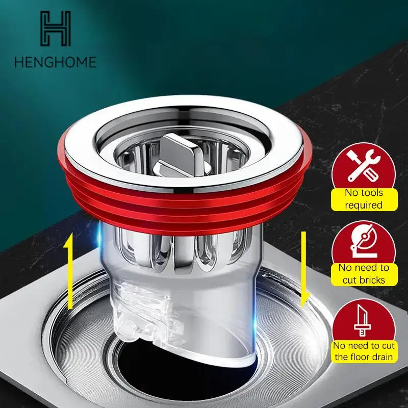 

Odor Proof Floor Drain Core Silicone Shower Floor Drain Plug Insect Proof Odor Proof Hairpin Plug Kitchen Bathroom Toilet Sewer
