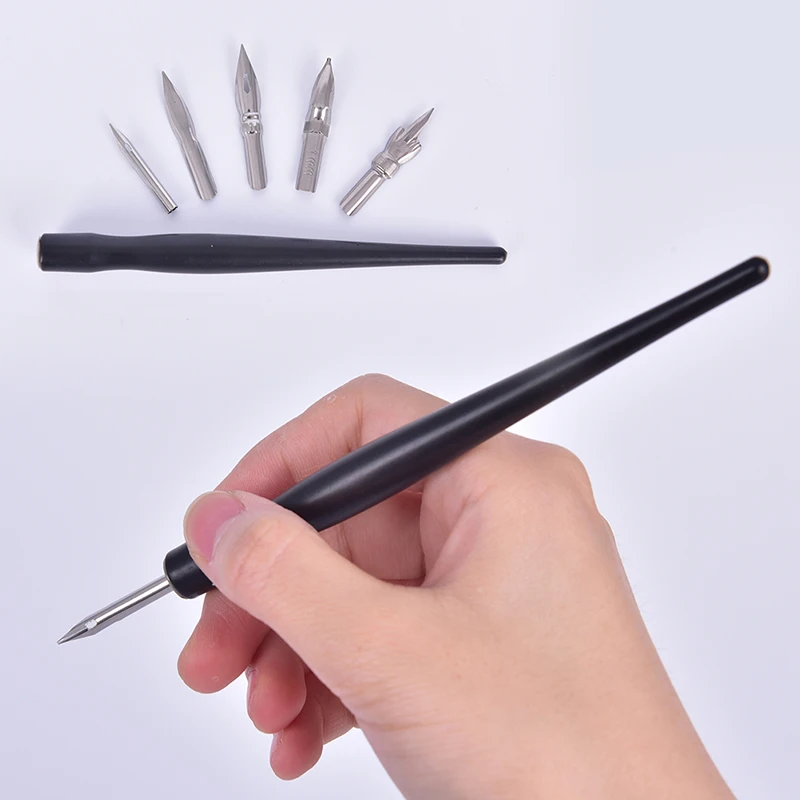 

Anime Pen Tip Pen Set Calligraphy Drawing Kit Tool Set 5 Nib With 1 Holders
