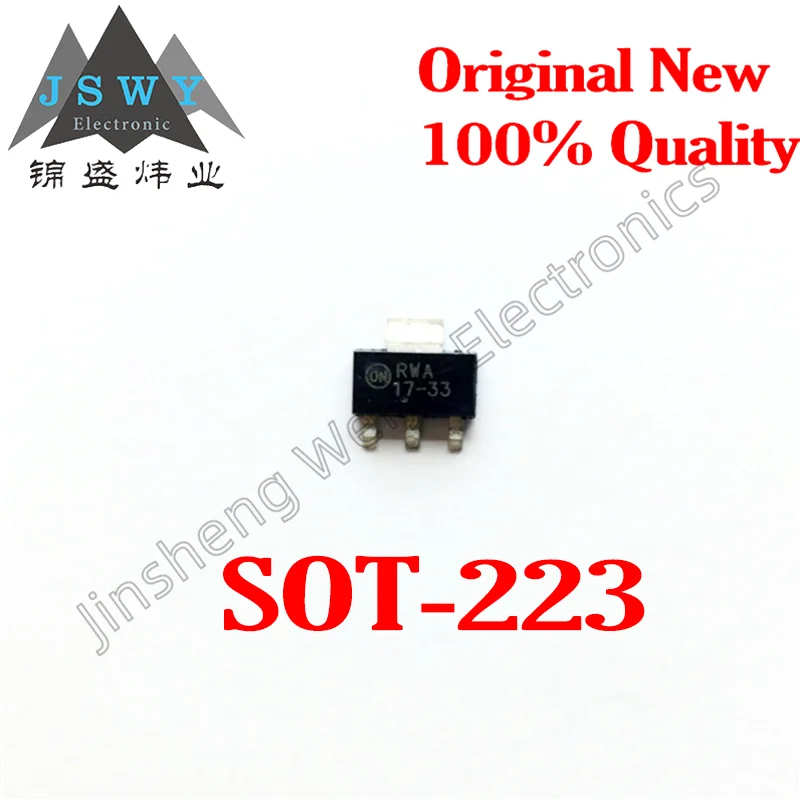 

1~100PCS Free Shipping NCP1117ST33T3G NCP1117ST33 Silkscreen 17-33 SOT-223 3.3V 1A Linear Voltage Regulator ic Brand New In Stoc