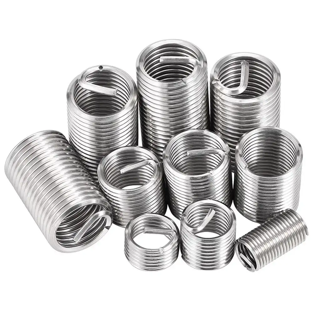 60pcs/set Silver M3-M12 304 Wire Thread Insert Repair Kit Set Stainless Steel Spiral For Hardware Repair Tools Easy Install