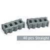 Straight train tracks Curved accessories car blocks Building Sets DIY 10-100 pcs kids toys moc bricks City switch rail crossing 5