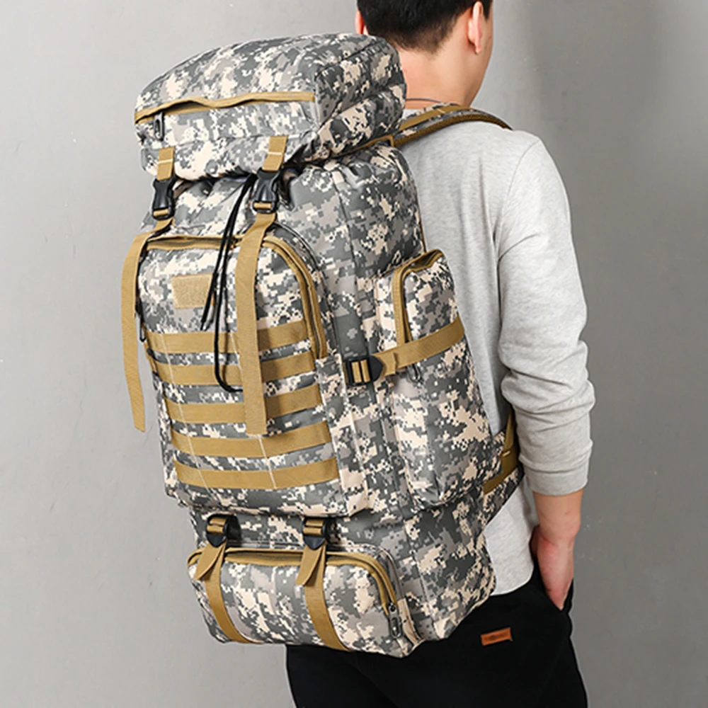 

70L/80L Waterproof Large Outdoor Sport Tactical Backpack Hiking Camping Bag Rucksack Military Water-repellent Tactical Backpack