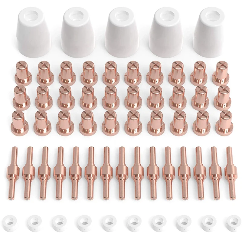 60 Pezzi Di Materiali Di Consumo Per Il Taglio Al Plasma Per Torcia Cut40 50 Con Taglierina Al Plasma Pt31 Lg40