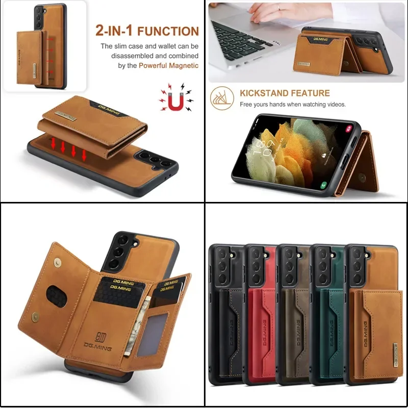 Magnetic Flip Leather Wallet Phone Case with Card Holder