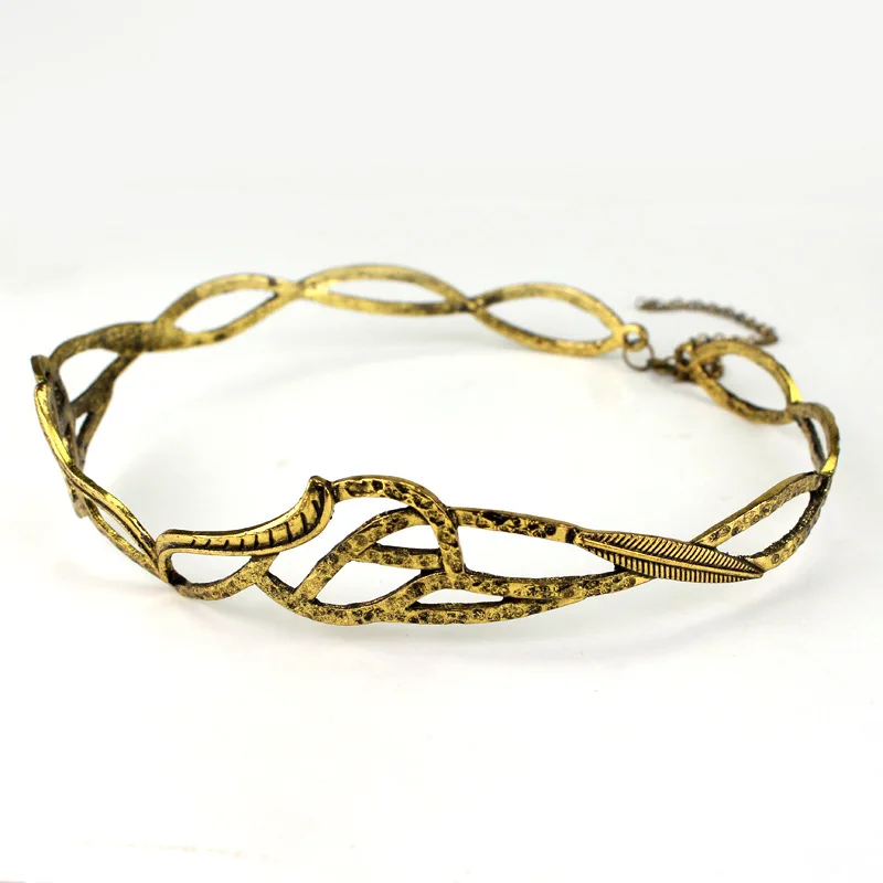 Movie Hobbit Elrond Tiaras Elf Lord Crown Cosplay Headwear Adjustable Unisex Jewelry Alloy Headband Hair Accessories Gifts Prop hair accessories