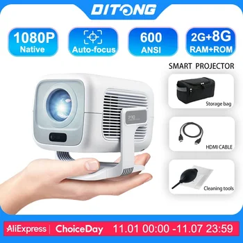DITONG X3Plus HD projector Native 1080P support 4K WIFI6 BT5.4 Android mini Portable projector led home theater video projector