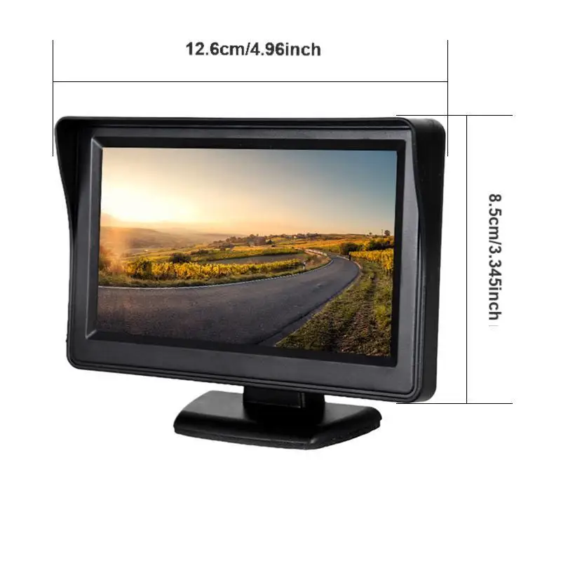 4.3in Car Display Easy to Install High-definition Reversing Image Universal Machine Display