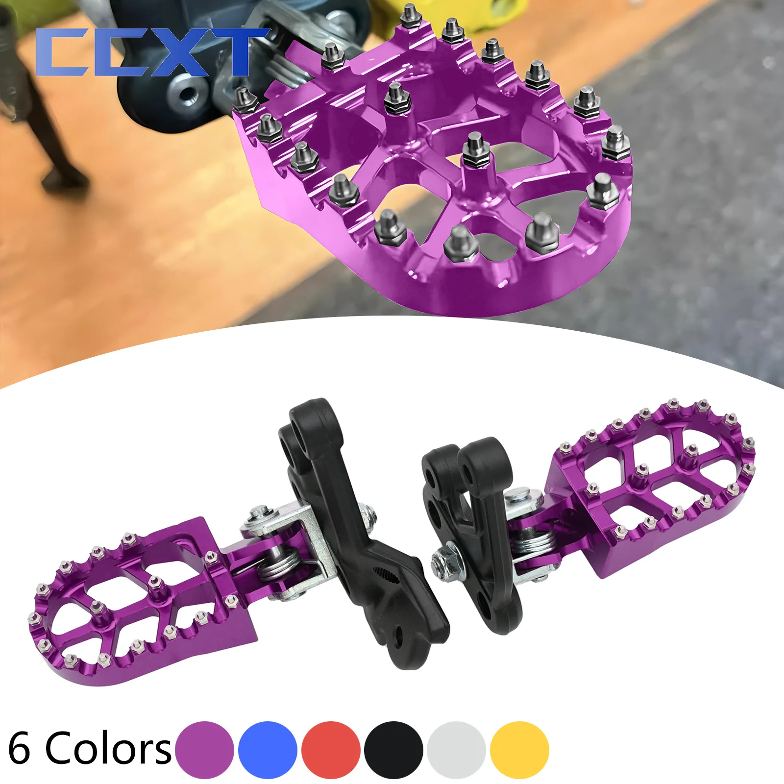 Electric Motorcycle CNC Foot Pedals Rests Bracket For Sur-Ron Surron Light Bee S & Light Bee X Universal Motorcycle Accessories