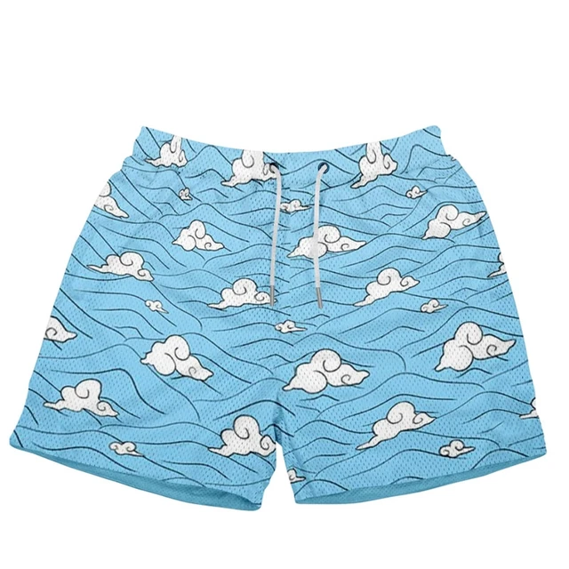 Anime Shorts Baki Haman Print Male Streetwear Beach Shorts Casual Loose Men Elastic Waist Black Shorts - Image 3