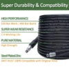 High Pressure Water Cleaning Hose Pipe Pressure Washer Hose 6 10 15 m for AR Michelin Black & Decker Makita MAC Allister Stanley 2