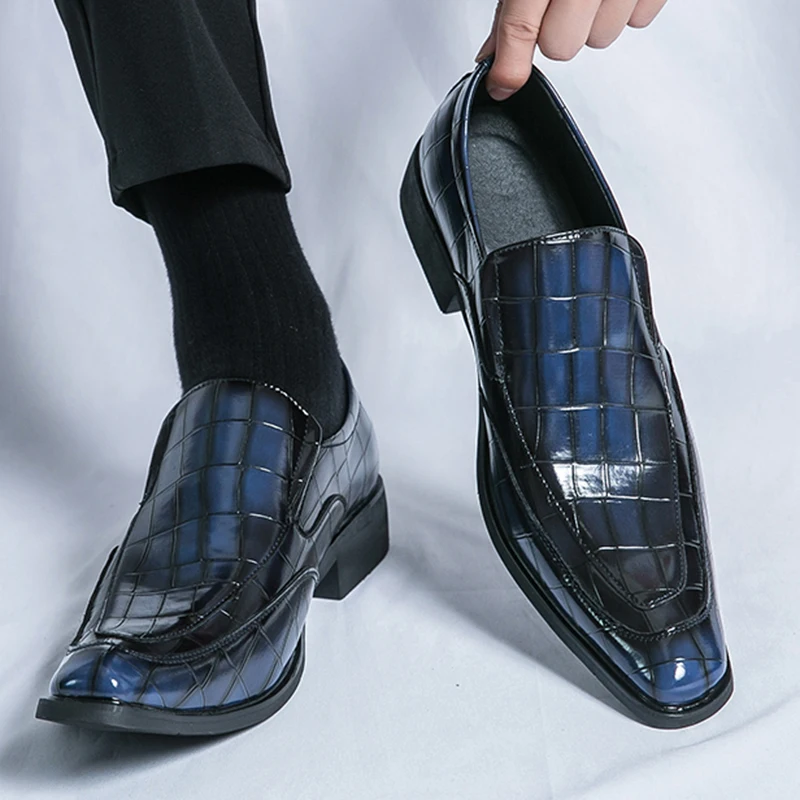 royal blue and gold dress shoes Mauri Blue Dress Shoes, Unique Beautiful With Gold Tone Buckle And Golden Access