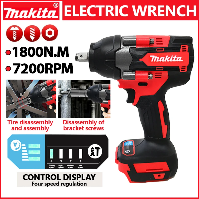 

Makita DTW700 18V Brushless Impact Wrench Bare Unit 1/2" Square Drive Cordless Lithium Ion Tool Repair For Makita 18V Battery