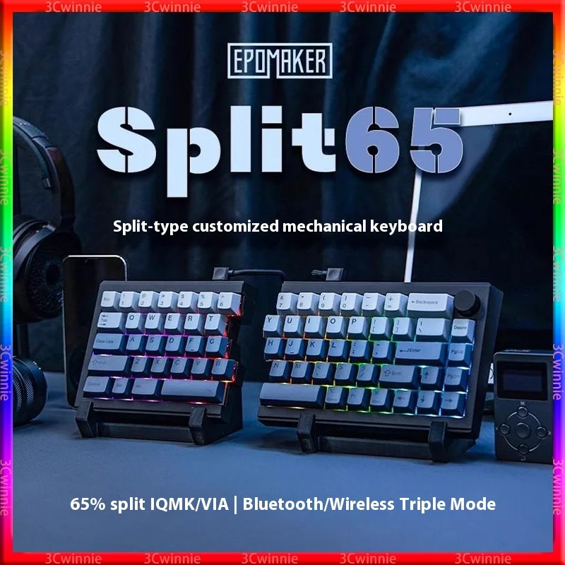 EPOMAKER Split65 分割メカニカルキーボードホットスワップ 3 モード