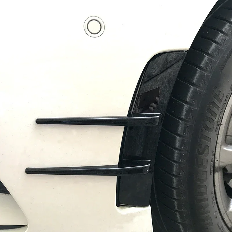 2Pcs Car Front Rear Bumper Side Air Vent Splitter Spoiler Canard Car Side Vent Trim Spoiler Canards Splitter Car Accessories