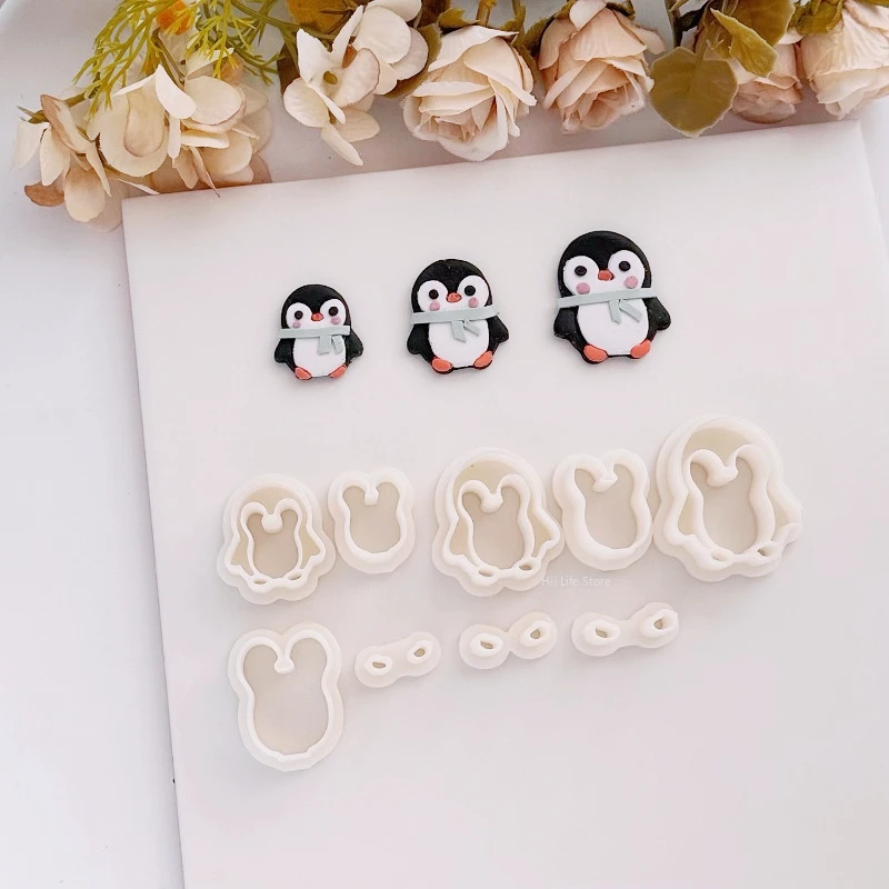Polymer Clay Cutter Bow/Cherry/Palette/Penguin Polymer Clay Mold Earrings Pendant Jewelry Shaping Cutting Ceramics Tools