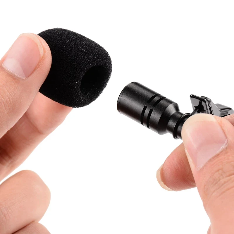 Portable Mini Lavalier Microphone Condenser Clip-on Lapel Mic Wired 3.5mm USB Microphones For Mobile Phone Laptop PC DSLR Camera
