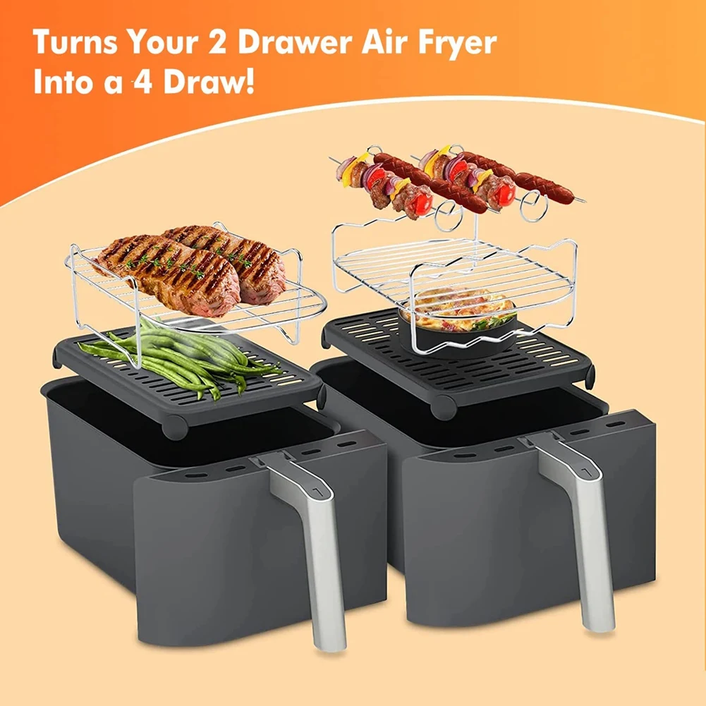 Accessories, for Ninja Dual AF300UK, AF400UK & Most 3.7Qt-4.2Qt and Larger Dual Zone Air Fryers