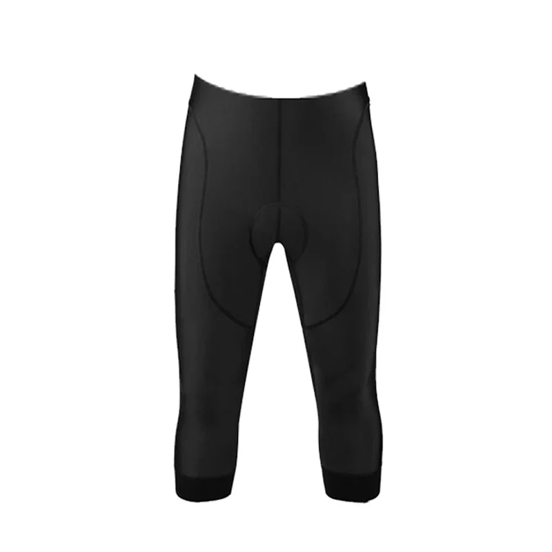 Black Men's Cycling Bib Shorts Summer 19D Gel Pad MTB Bicycle Pants 3/4 Trousers Shorts Outdoor Large MTB Bike Pants Quick Dry