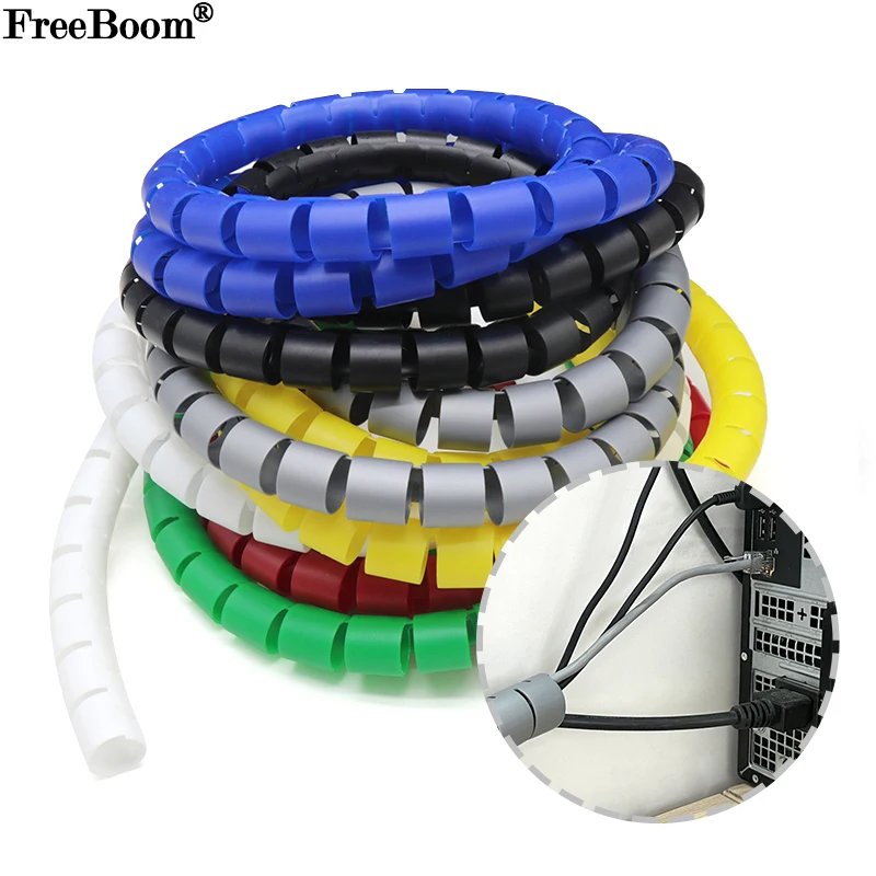 1/3M 8/10/15/20/25mm Line Organizer Pipe Protection Spiral Wrap Winding