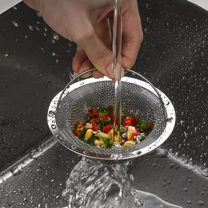 Stainless Steel Kitchen Sink Filter Network For Vegetable Washing Basin Sink Sewer Residue Filtration Anti Clogging Leakage Net