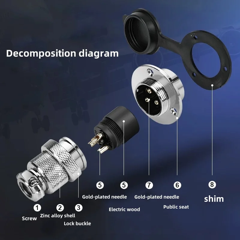 Aviation plug GX30 M30 connector male socket female plug DF30