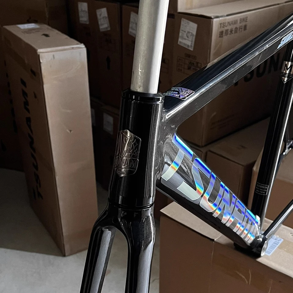 Fixed Gear Bike Frame And Fork Tsunami SNM200 Aluminum Alloy