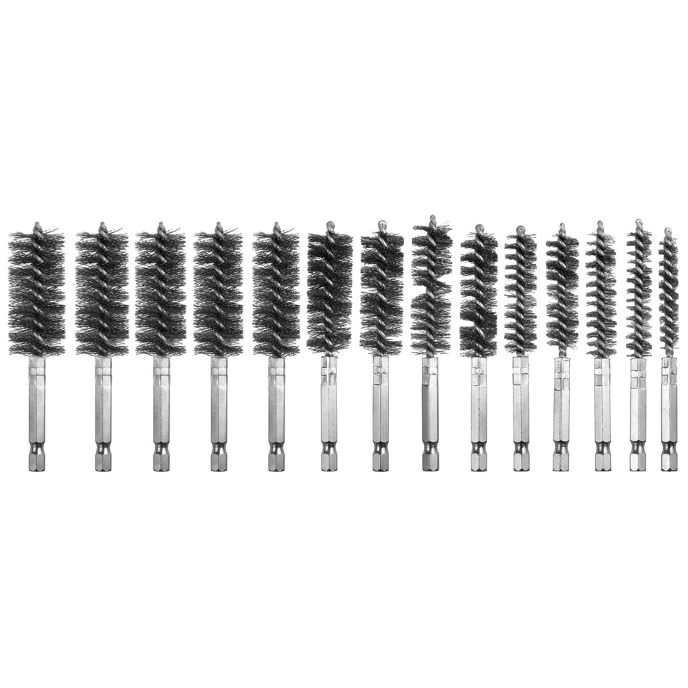 

Stainless Steel Wire Brushes 14pcs Cleaning Rust Cleaner Set for Automotive Manufacturing and Processing Applications