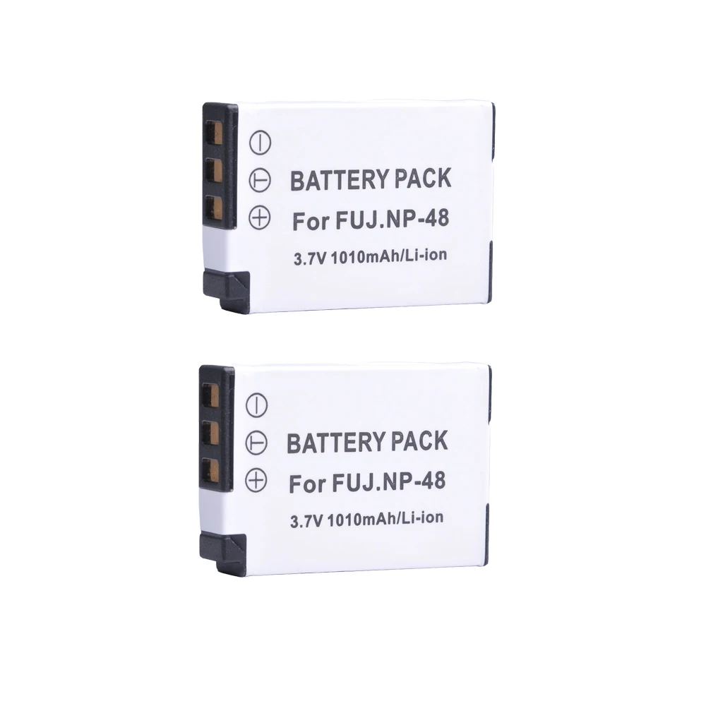 

AsperX 2x 3.7V 1010mAh NP 48 NP48 NP-48 Rechargeable Li-ion Battery Pack Bateria for Fujifilm XQ1 and XQ2 Camera Accessories