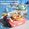 Children's Steering Wheel Toy Simulation Driving Toys with Light Music Car Seat Play Baby Interactive Educational Toy for Kids 2