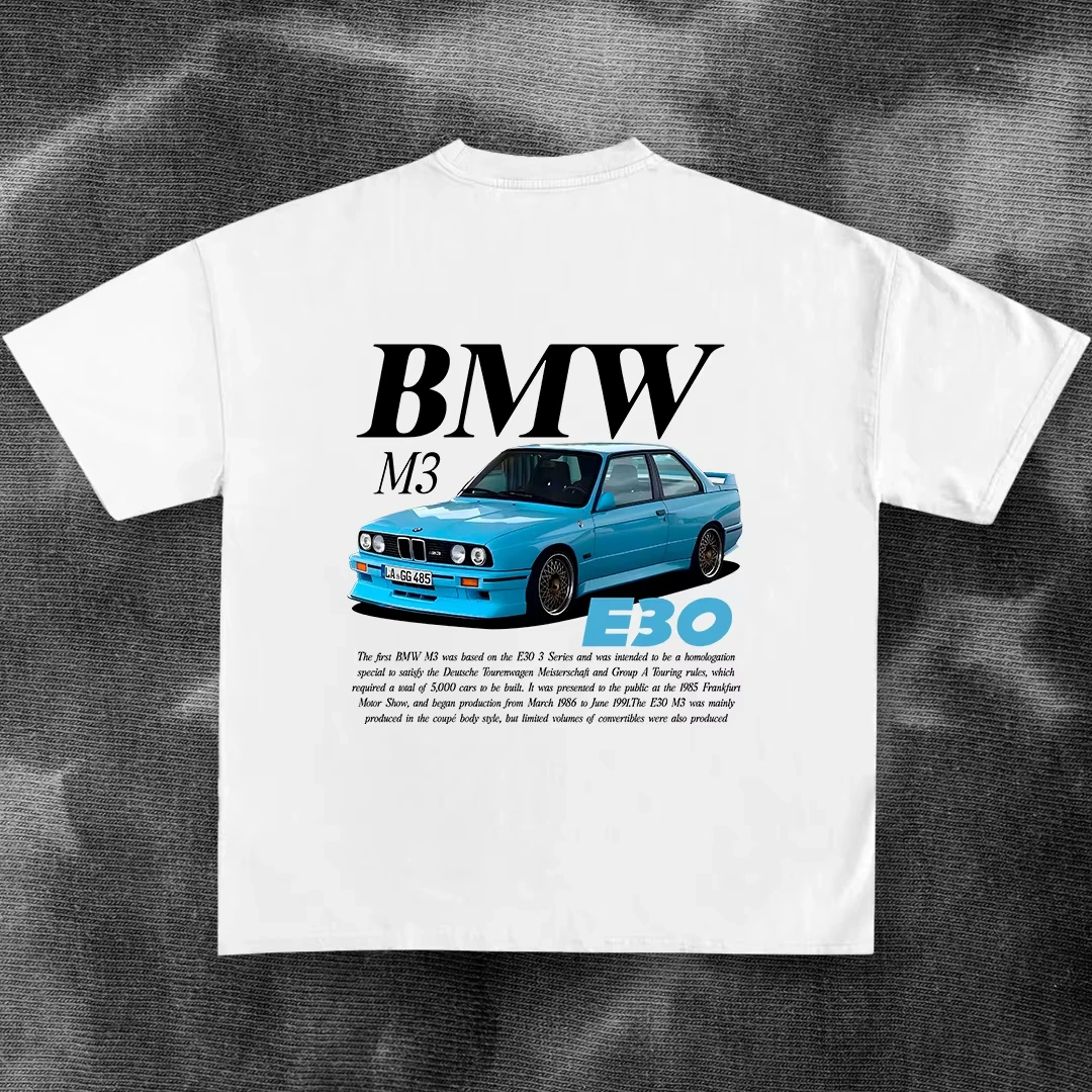BMW M3 E30 Car T Shirt Men Mens Clothing Sexmachine Tentacles One Direction T-shirts for Men Y2K Tiki Jujutsu Kaisen 2