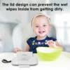 2 Pcs Wipes Dispenser Portable Baby Wipe Storage Box Case Sealing Design Lids Container Heart Shaped Lid Adult Reusable 3