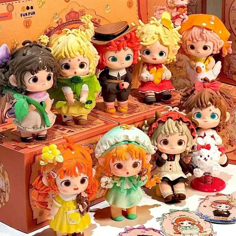 

Меховой мех Heyone, серия «Солнечное настроение», игрушки в коробке, милые фигурки героев аниме, модель кавайная коробка, дизайнерская милая кукла, игрушка, подарок на день рождения