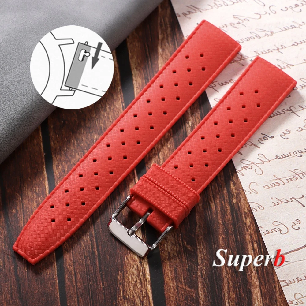 Tropical Rubber Waterproof Quick Release Watch Strap