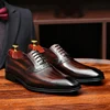 Hand-rubbed cowhide leather shoes for men, business formal shoes 1