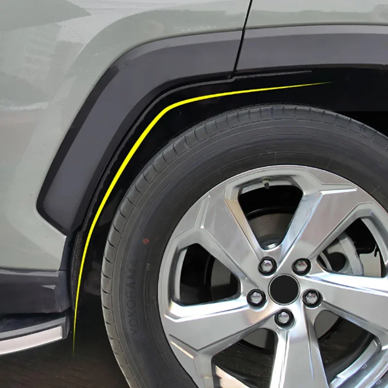 2Pcs 자동차 뒷 휠 라이닝 펜더 머드 가드 Toyota RAV4 RAV-4 2019 2020 2021 2022 용 타이어 수정 액세서리 재장착