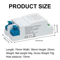 Diymore 5.8G microwave radar sensor switch DIP AC220-240V DIP Radar Sensor Module Motion Detector - Image 5