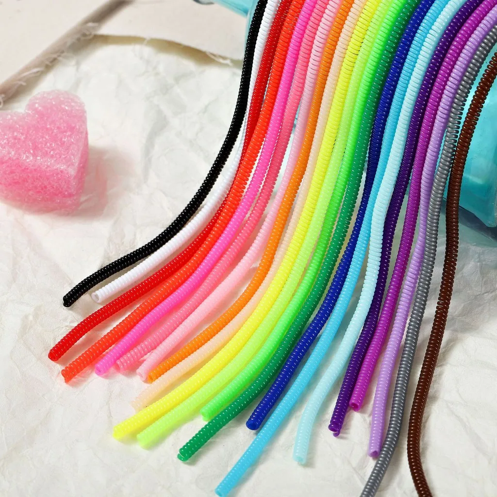 【Buy 5 Get 1 Free】1Pc 60Cm Spiral Cable Cord Protector Charger Protector Cable Winder For Charging Cable/Earphone Cable