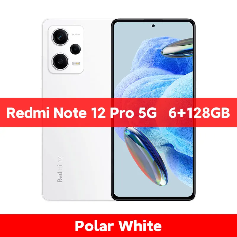 Xiaomi Redmi Note 12 Pro 5G Polar White / 8+256GB / 6.67 AMOLED