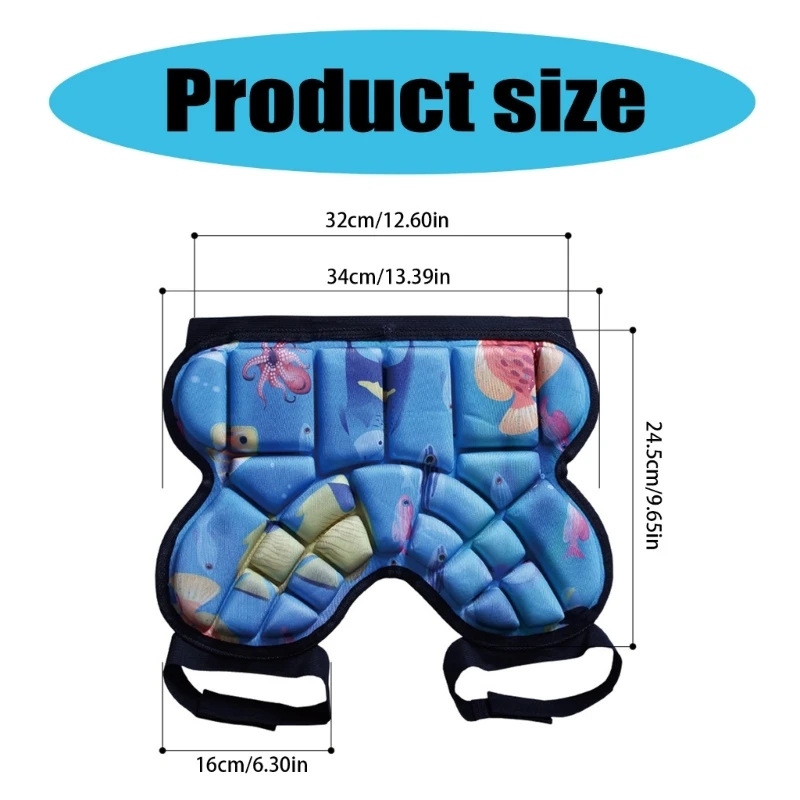 A1A2 Kids Sport Hip Pad, Skating Hip Guard, Comfortable Breathable Protective Pad for Boy Girl Roller Skating Skiing