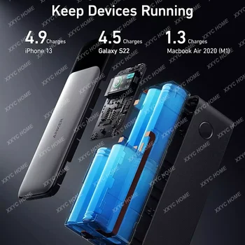 스마트 디지털 디스플레이 Anker 737 보조배터리, 140W 출력, 파워코어 24K, 고용량 24000mAh, 3 포트 휴대용 충전기