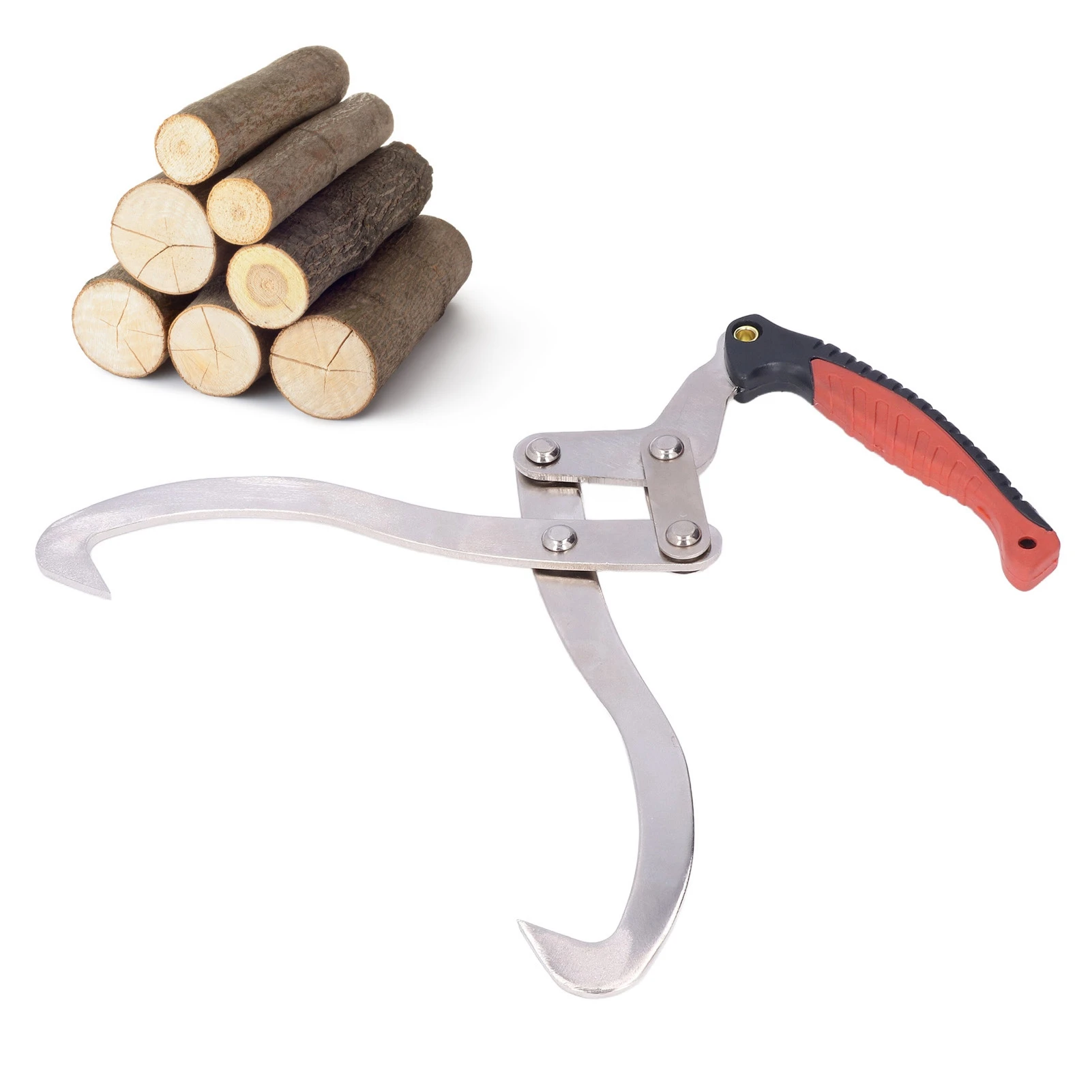 Log Tongs Log Lifting Grapple Hook Wooden Claw Suitable for Garden Wood Handling